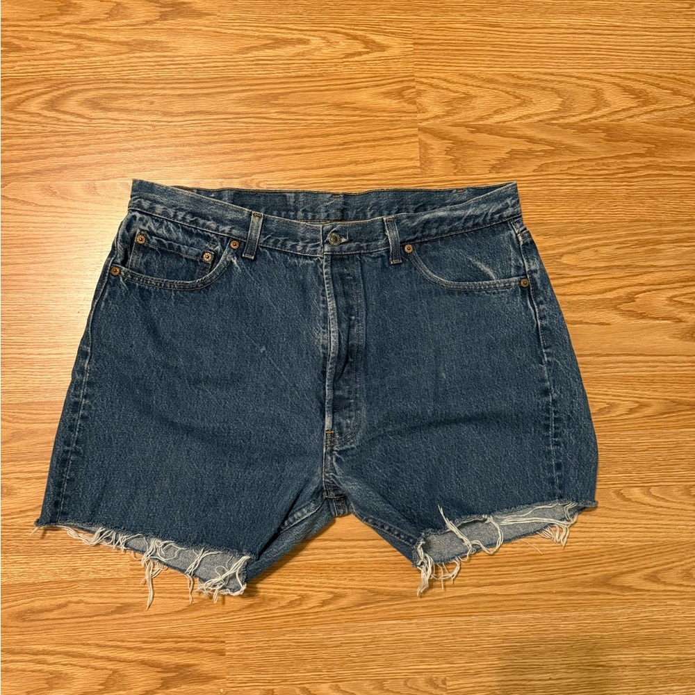 Levi's Classic Blue Denim Jean Cutoffs